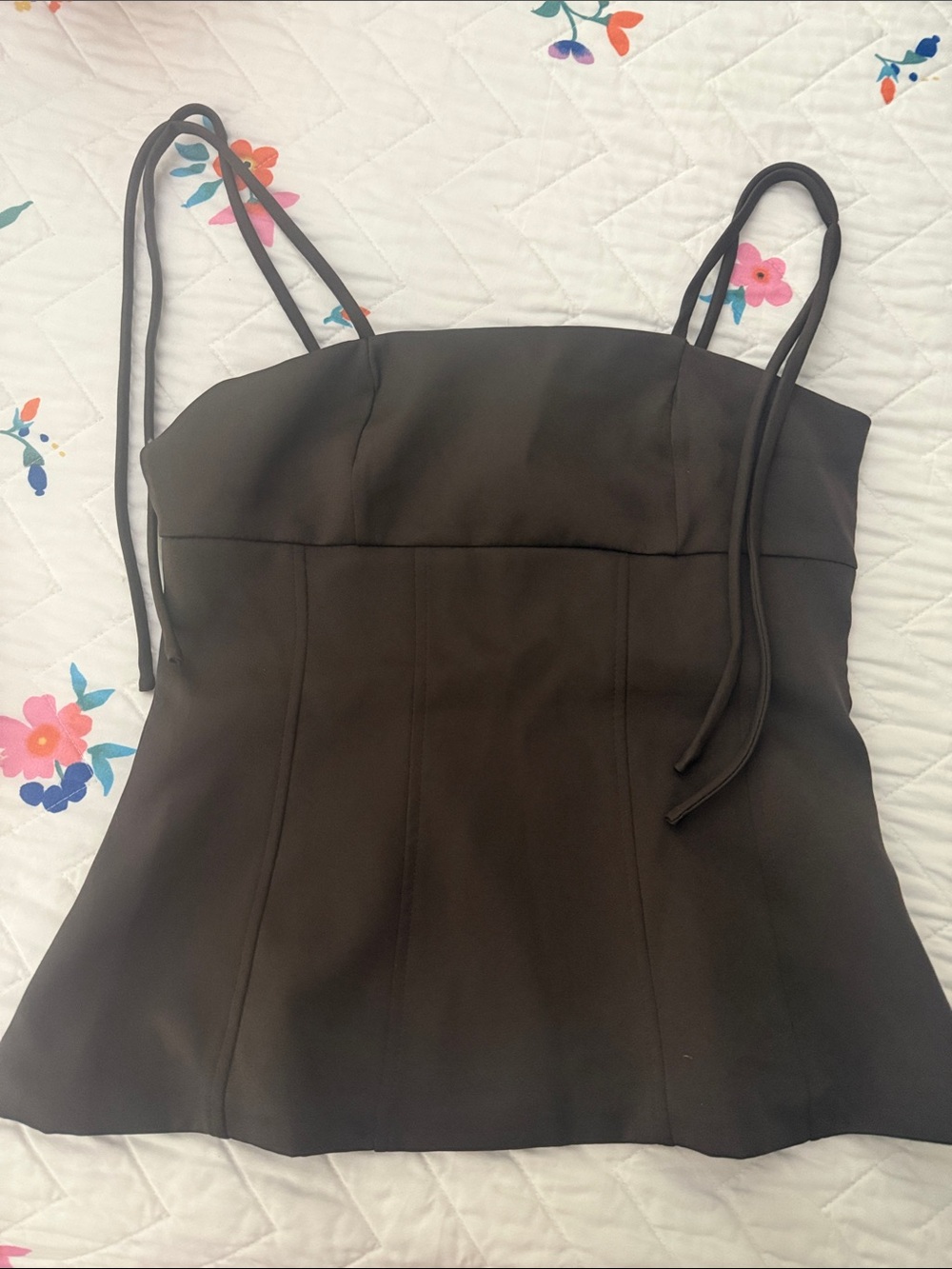 Black Women’s Spaghetti Strap Bustier Top